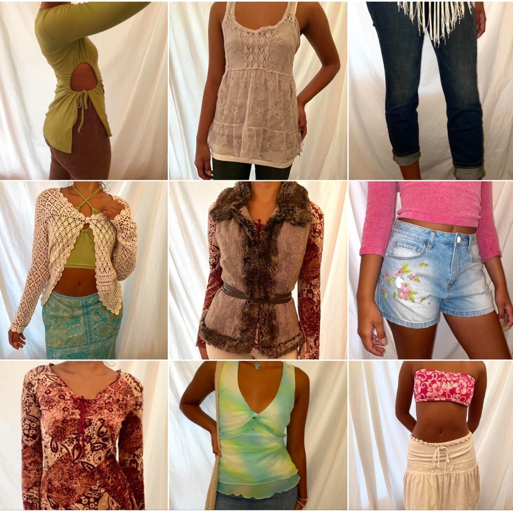 Vintage y2k clothing items